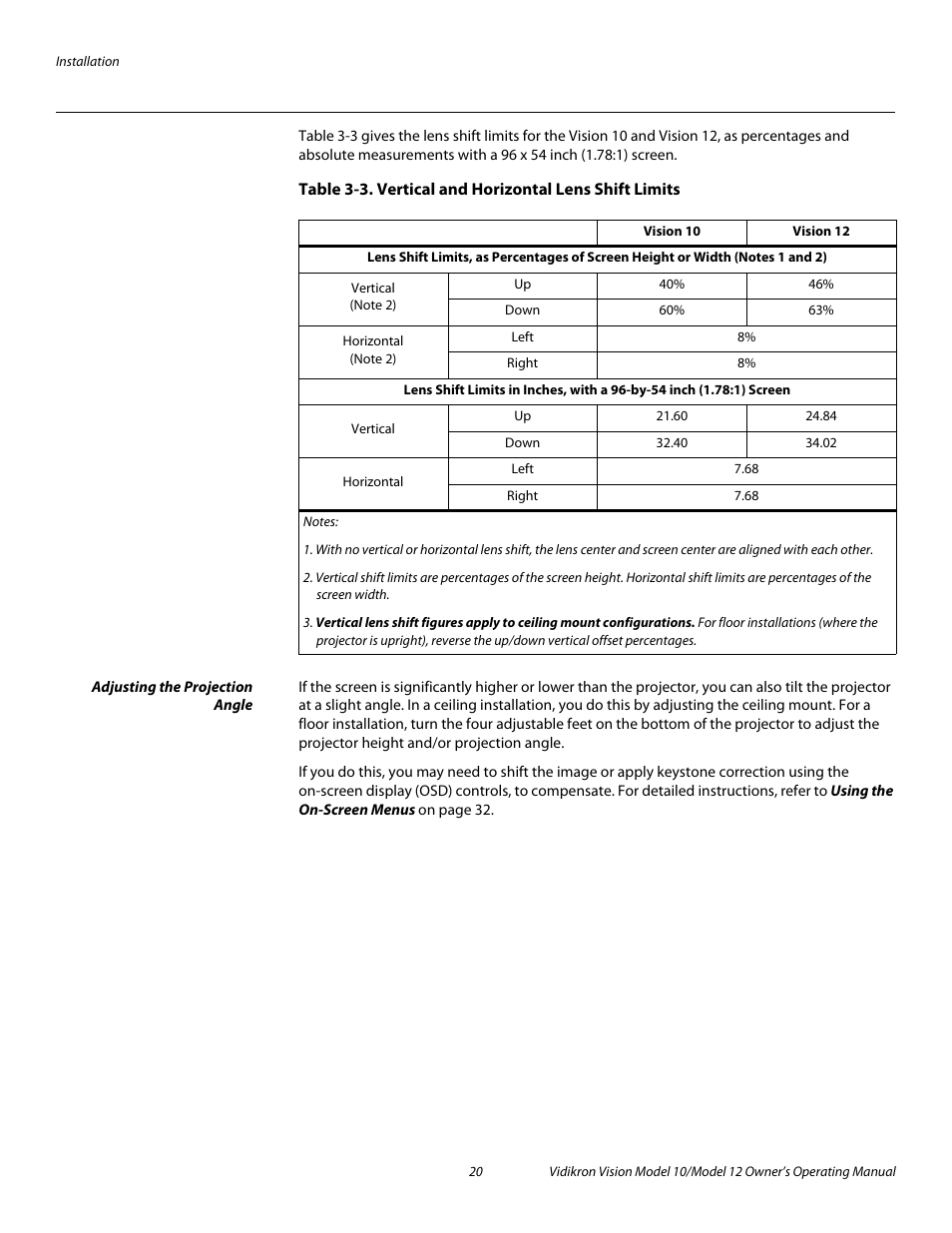 Adjusting the projection angle, Pre l iminar y | Vidikron DLP 40828 User Manual | Page 30 / 74