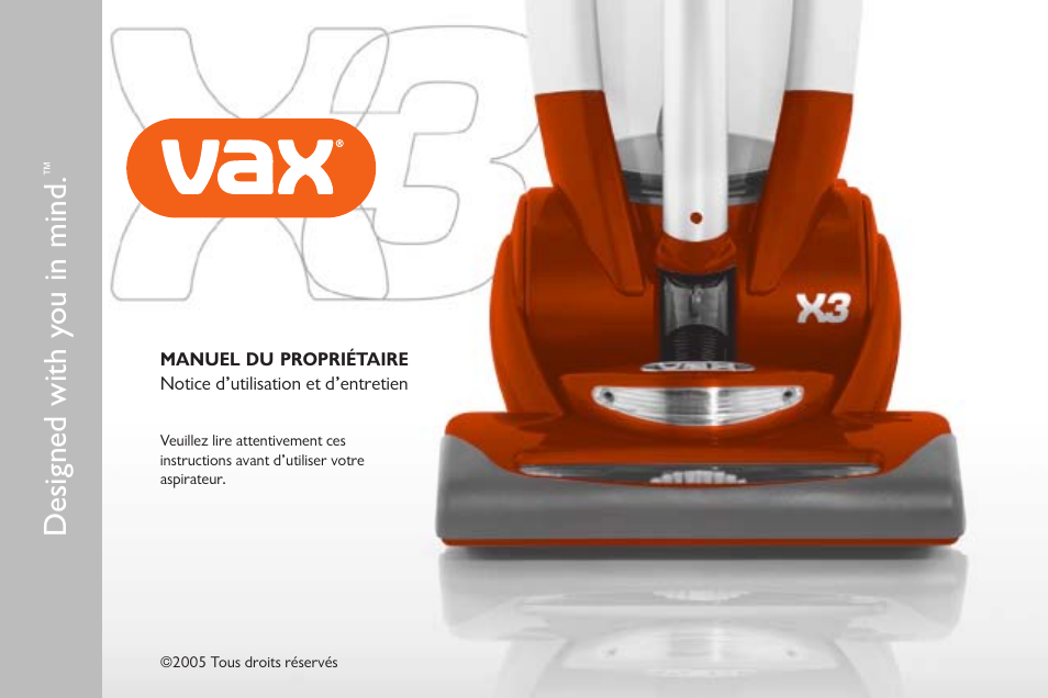 Des ign ed wi th yo u in m ind | Vax X3 User Manual | Page 16 / 46