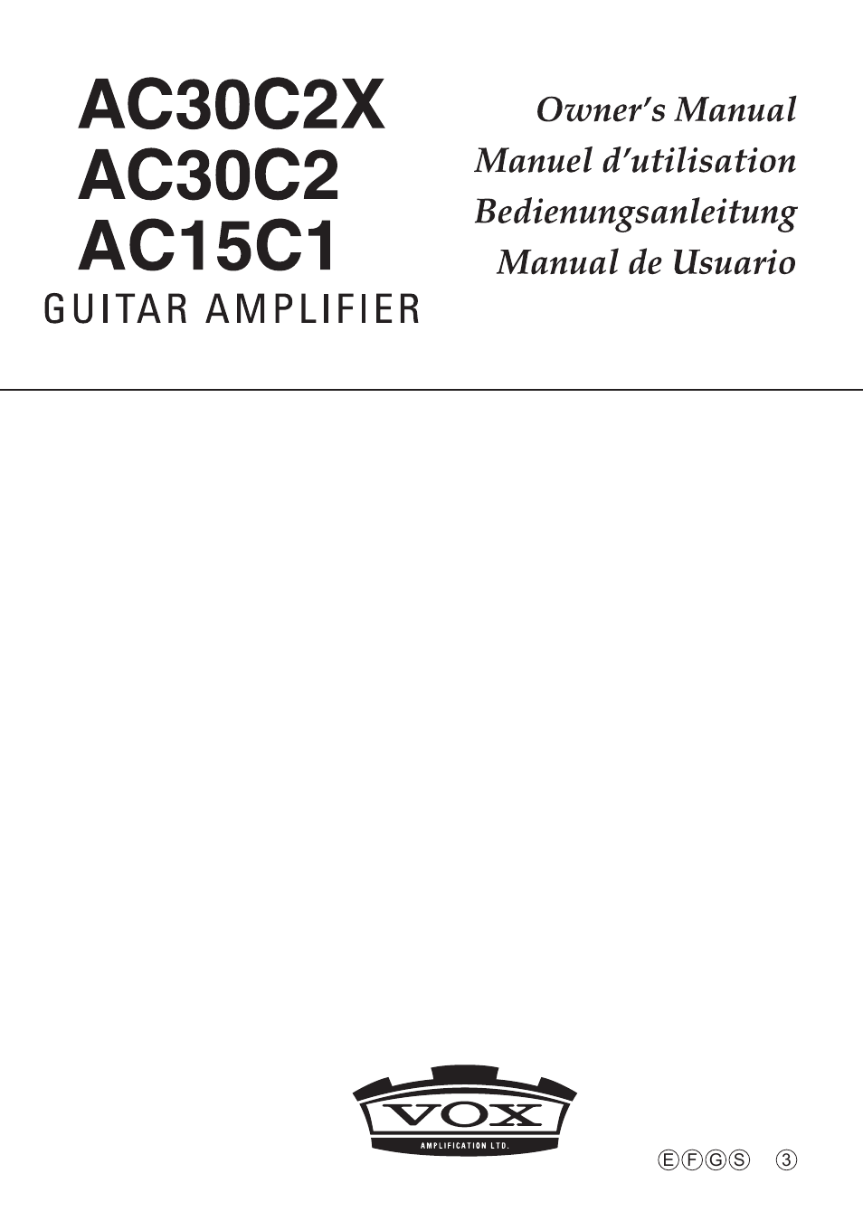 VOX Amplification USA AC15C1 User Manual | 46 pages