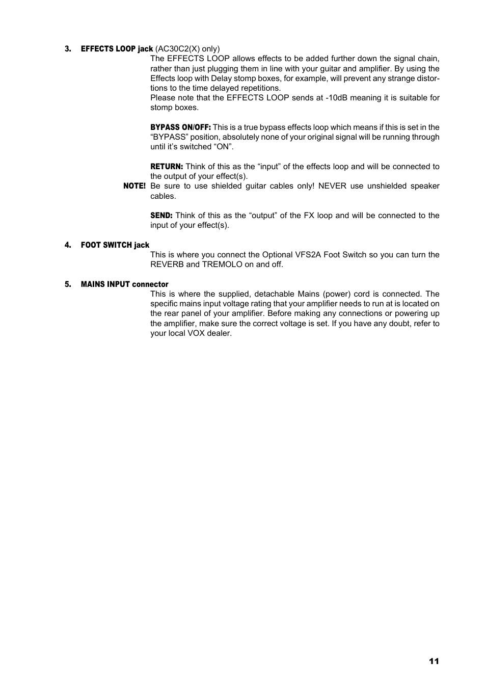 VOX Amplification USA AC15C1 User Manual | Page 11 / 46