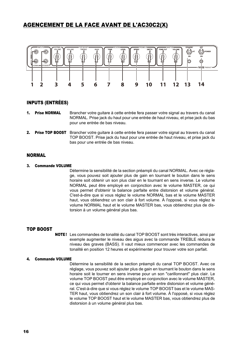 VOX Amplification USA AC15C1 User Manual | Page 16 / 46