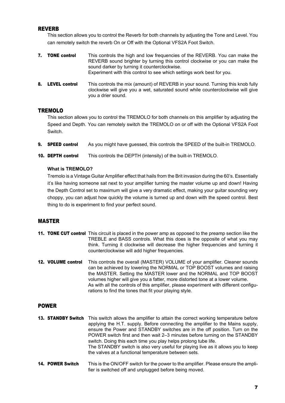 VOX Amplification USA AC15C1 User Manual | Page 7 / 46