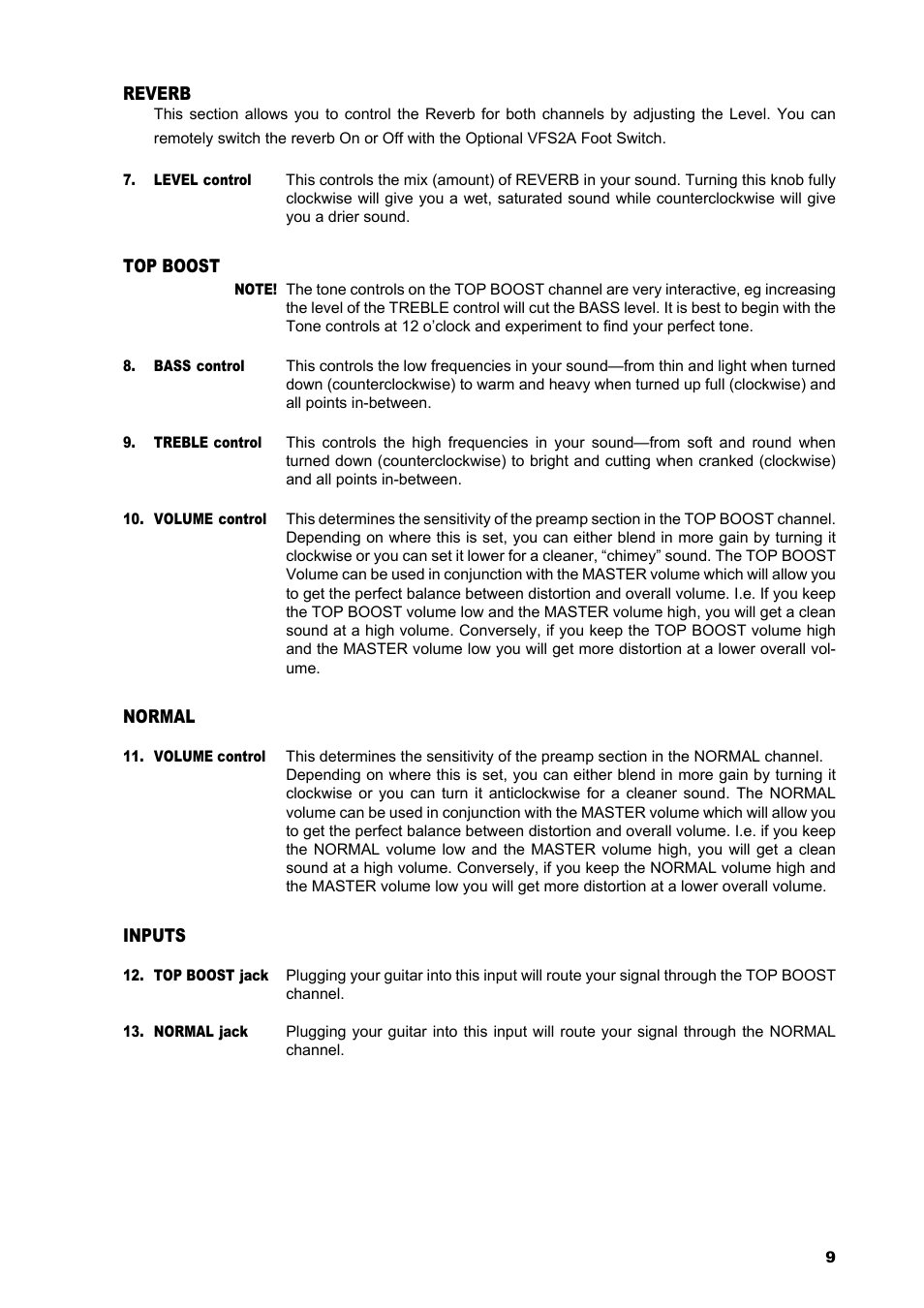 VOX Amplification USA AC15C1 User Manual | Page 9 / 46
