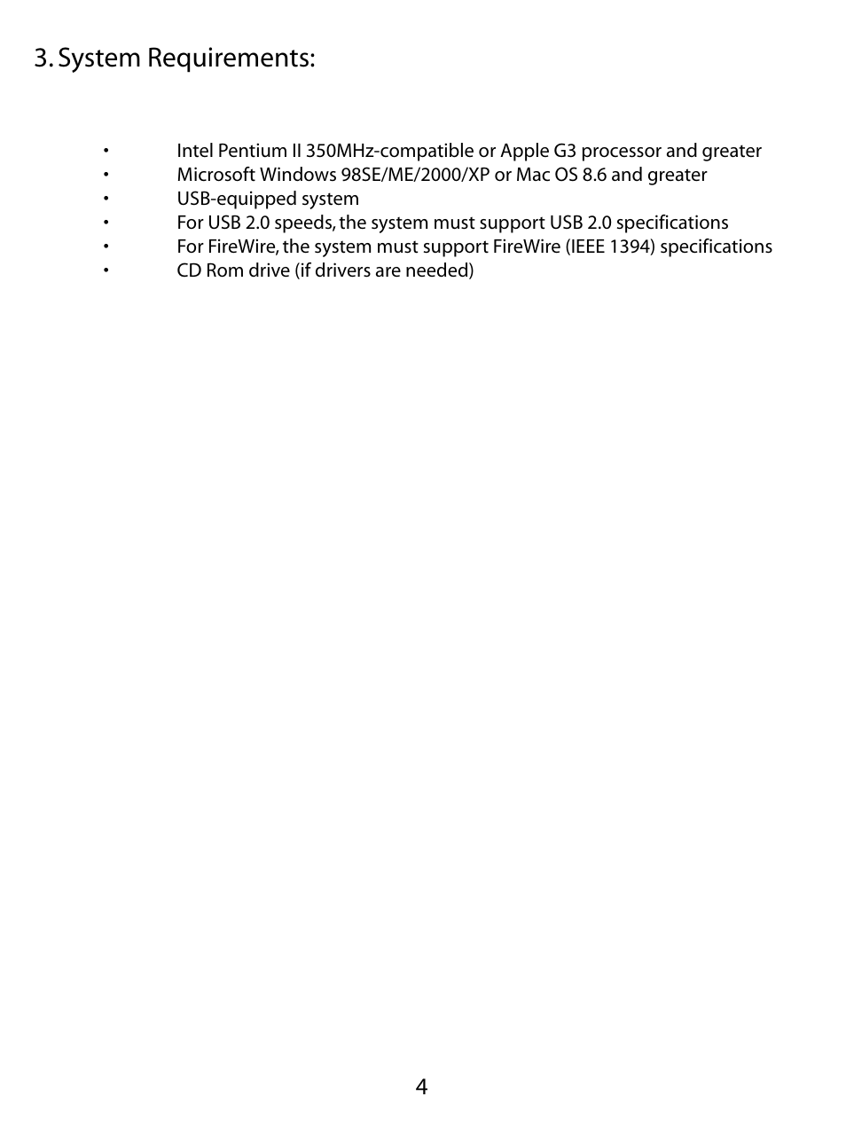 System requirements | Vantec NEXSTAR NST-350U2 User Manual | Page 6 / 20