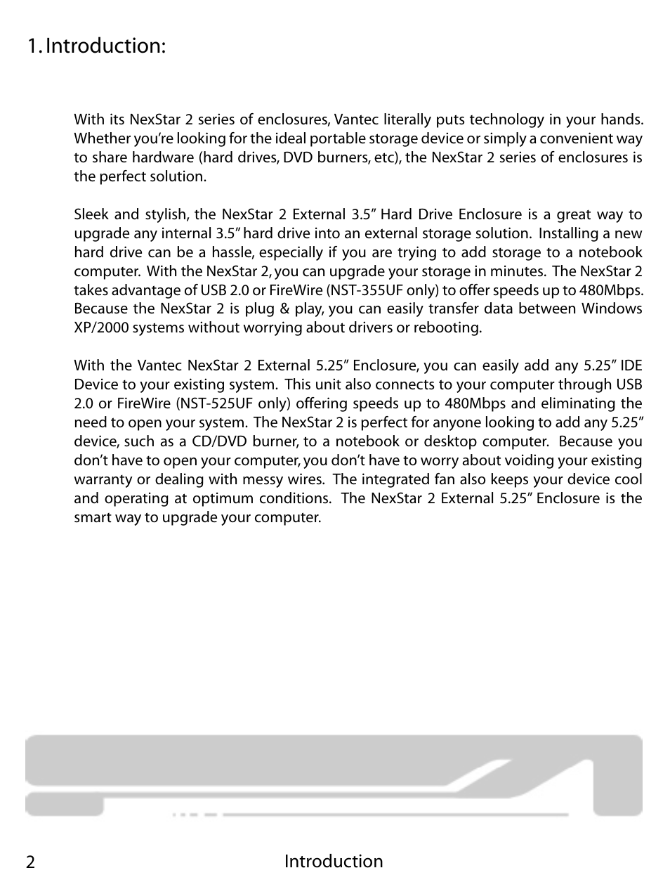 Introduction | Vantec NEXSTAR 2 NST-355U2 User Manual | Page 4 / 25