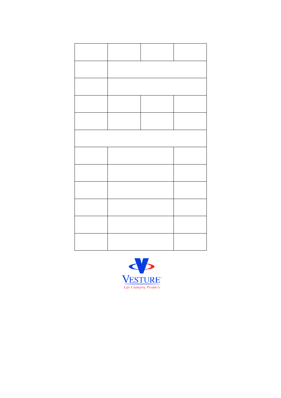 Vesture SXQ160-PA User Manual | Page 15 / 15