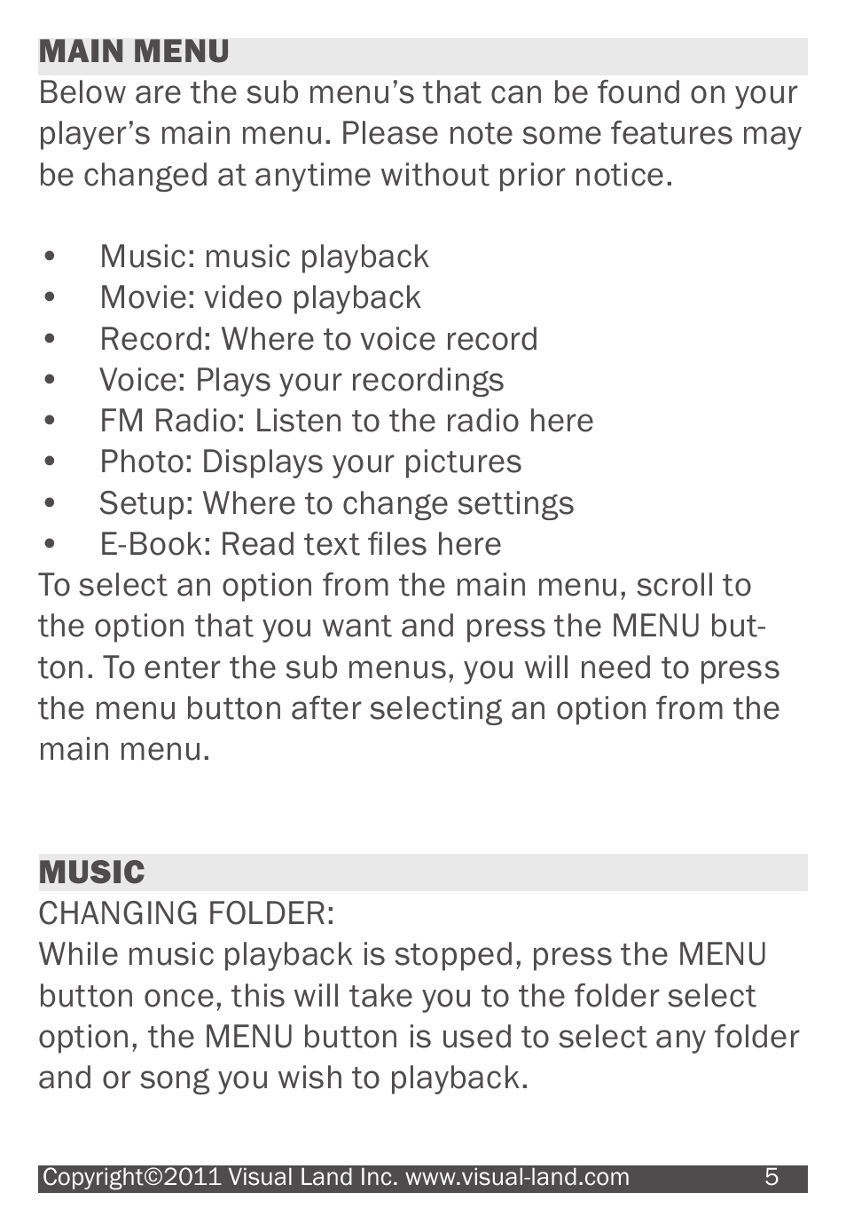 Visual Land 507K User Manual | Page 5 / 13