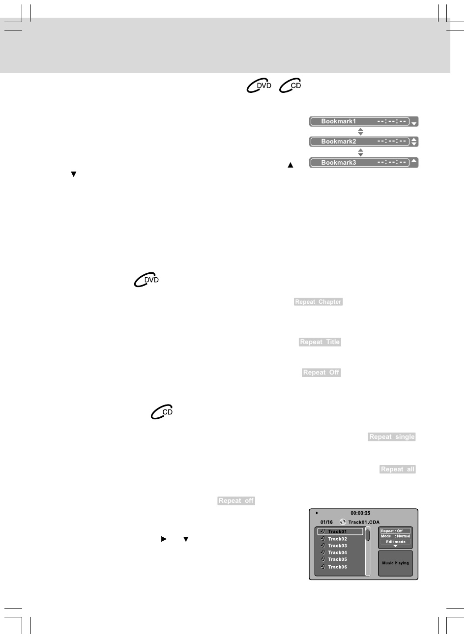 Special function, Repeat playback | Venturer LCD Kitchen TV User Manual | Page 20 / 32
