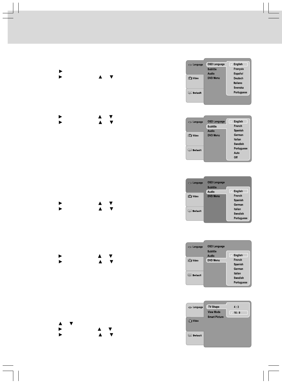Customizing the function settings | Venturer LCD Kitchen TV User Manual | Page 23 / 32