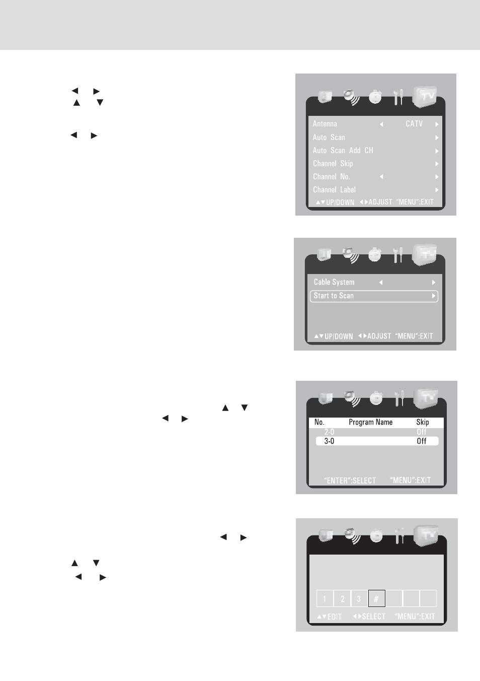 Tv setup | Venturer KLV39082 User Manual | Page 28 / 32
