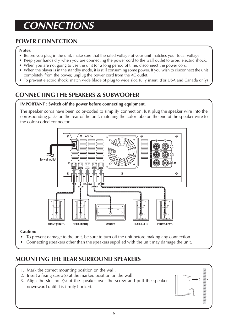 Connections | Venturer ASR150 User Manual | Page 7 / 12