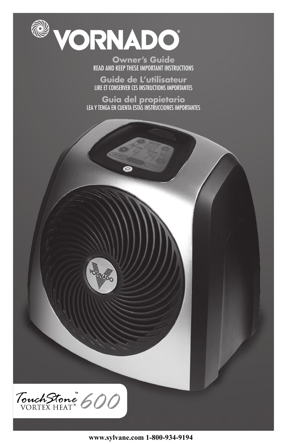 Vornado TouchStone 600 User Manual | 24 pages