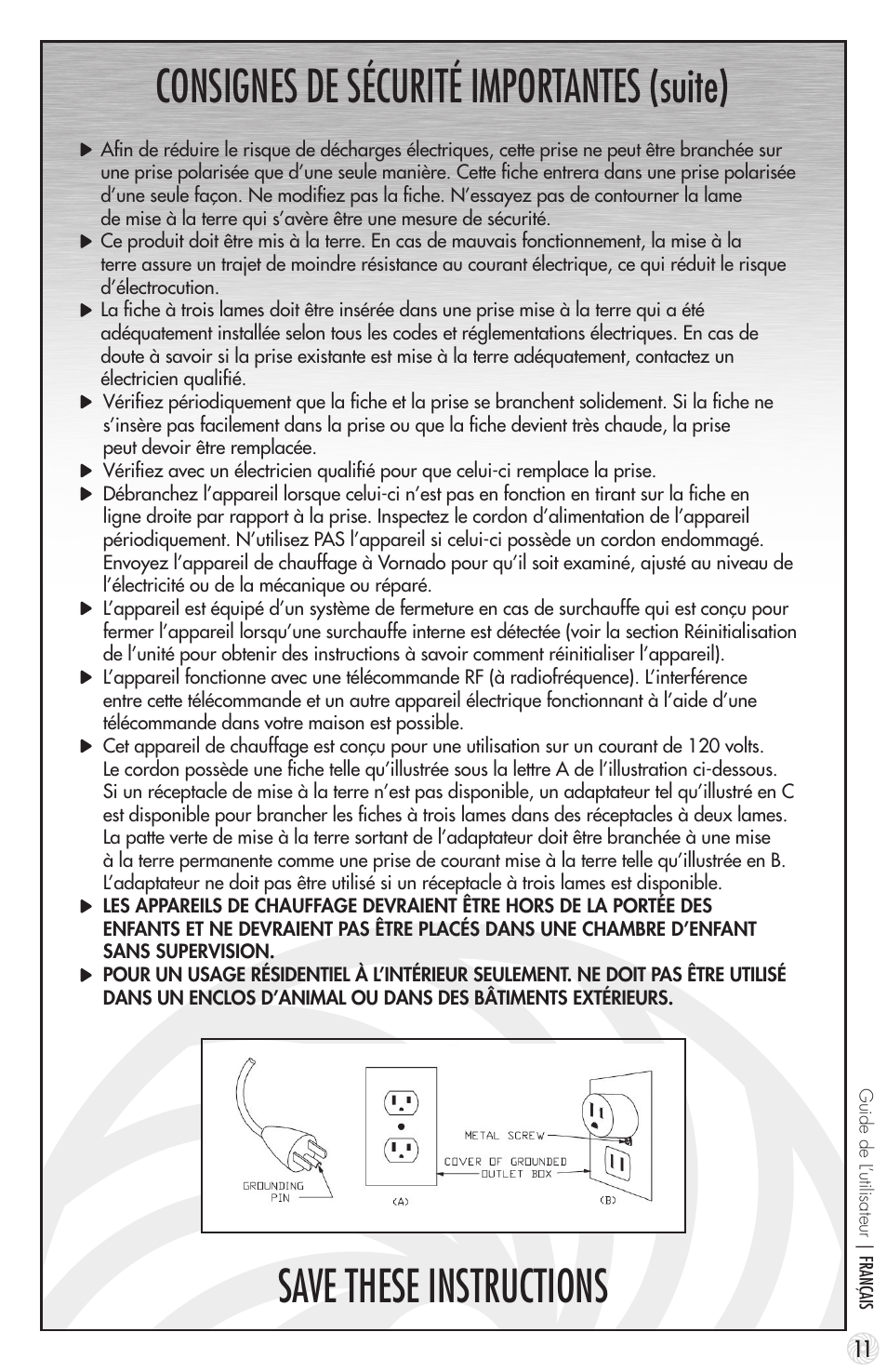 Vornado TouchStone 600 User Manual | Page 11 / 24