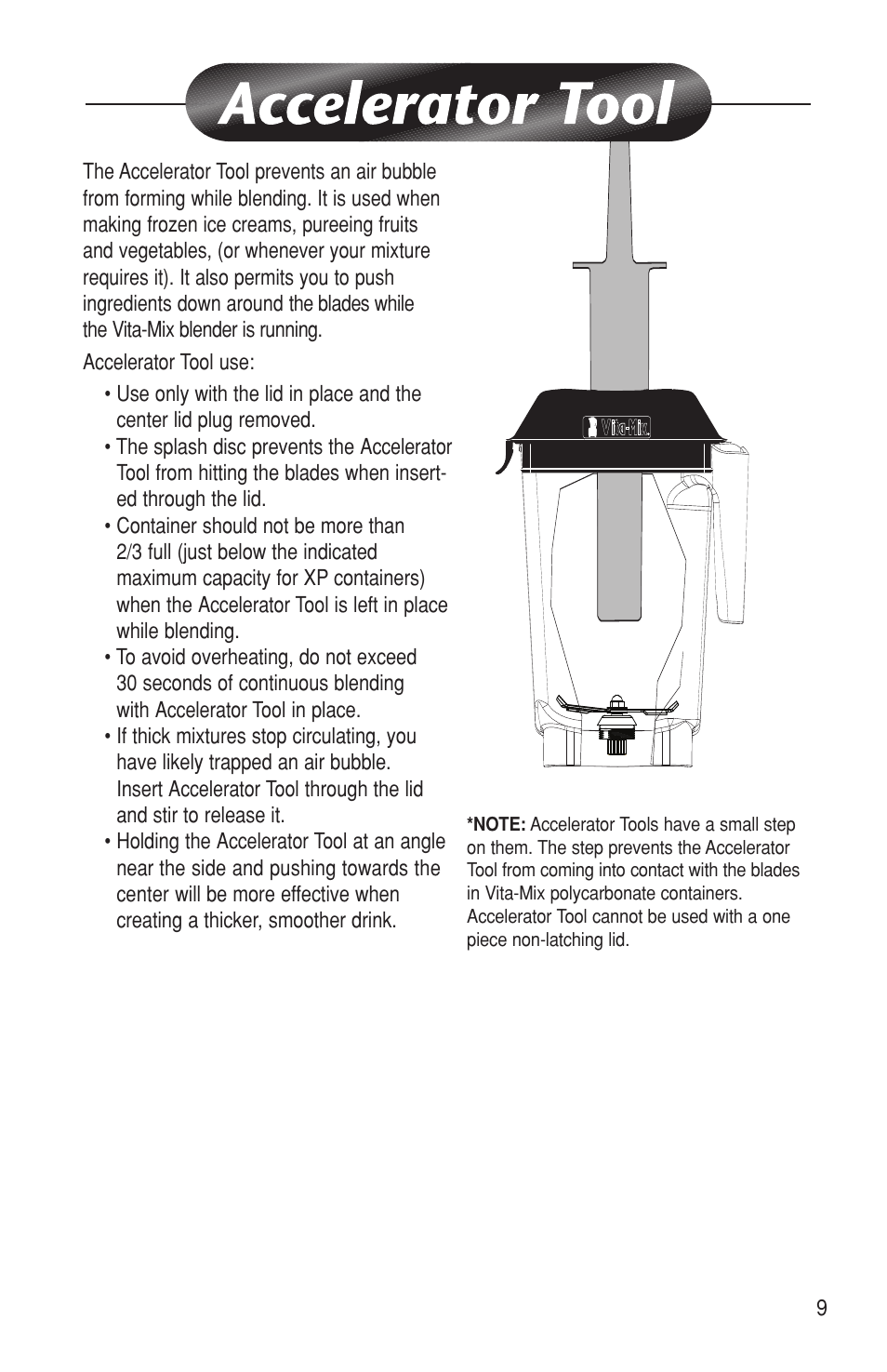 Vita-Mix BARBOSS MP User Manual | Page 9 / 16