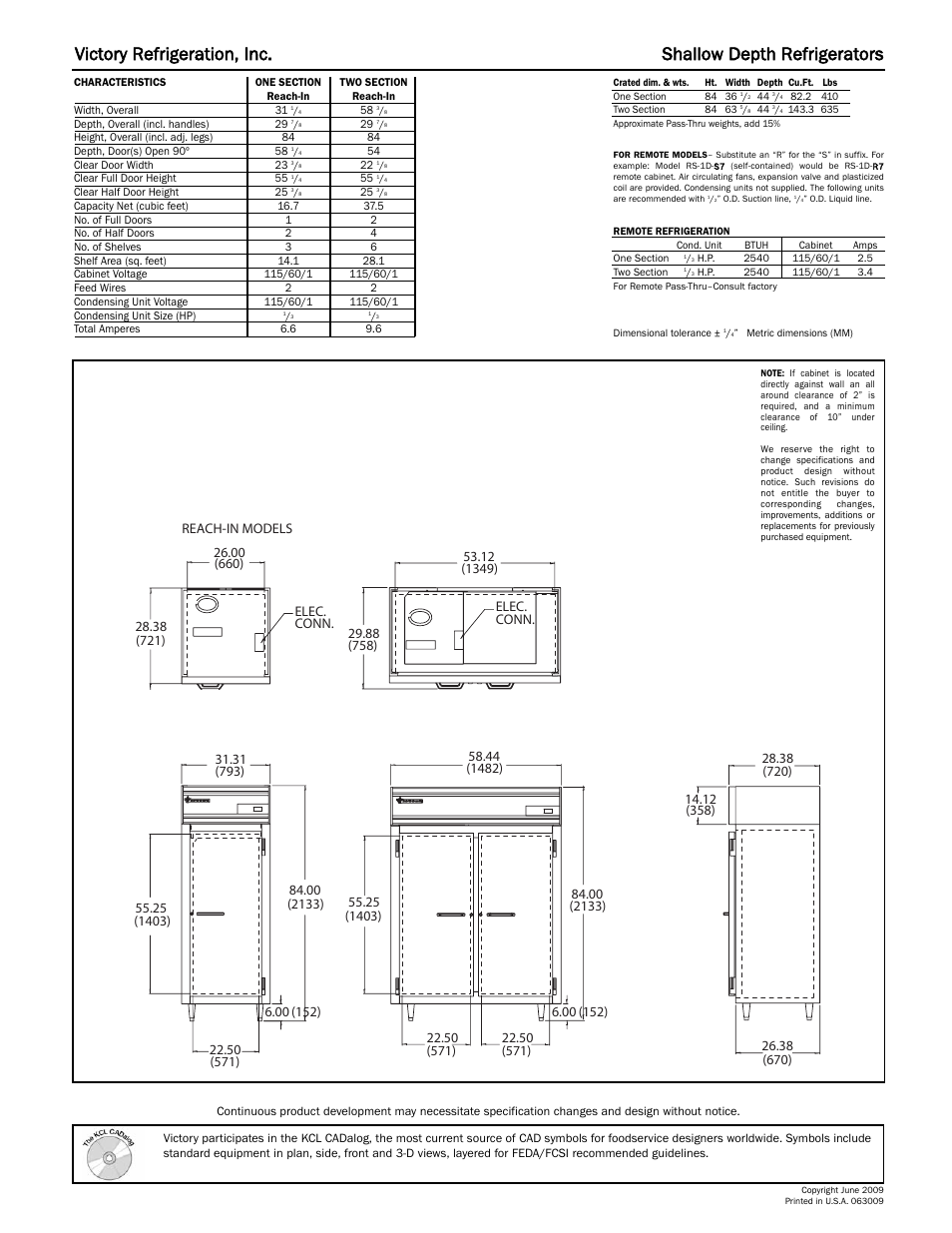 Victory Refrigeration RS-3N-S7 User Manual | Page 2 / 2