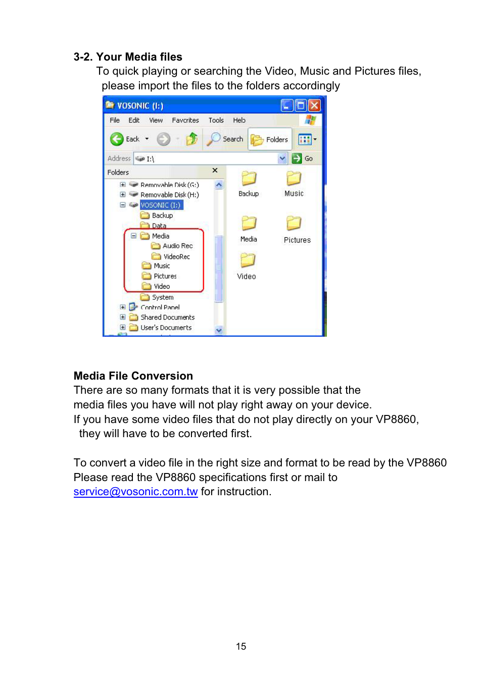 VOSONIC VP8860 User Manual | Page 15 / 40