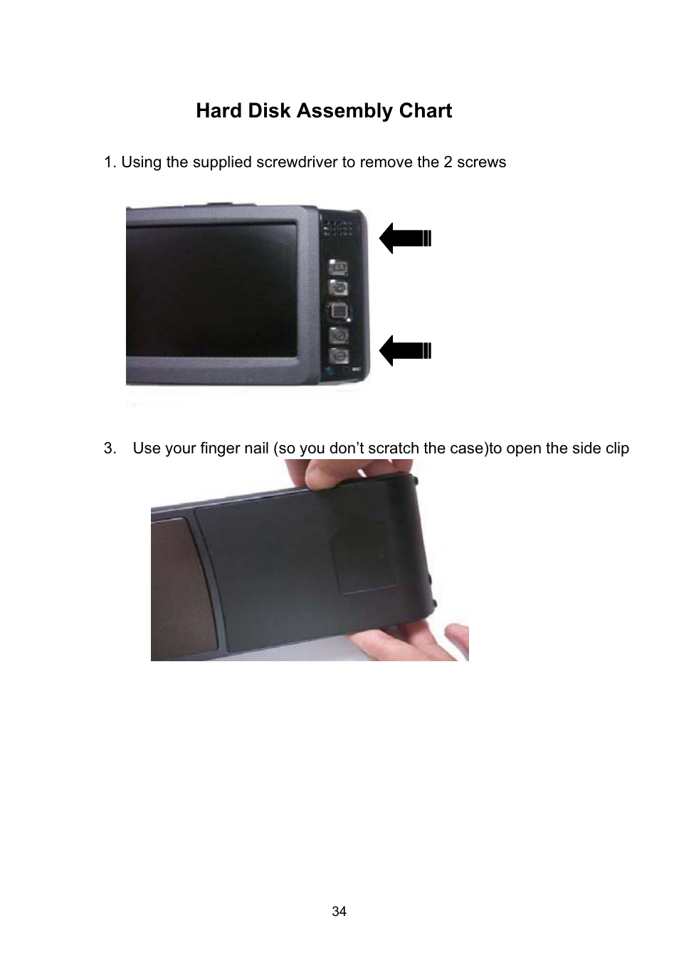 Hard disk assembly chart | VOSONIC VP8860 User Manual | Page 34 / 40