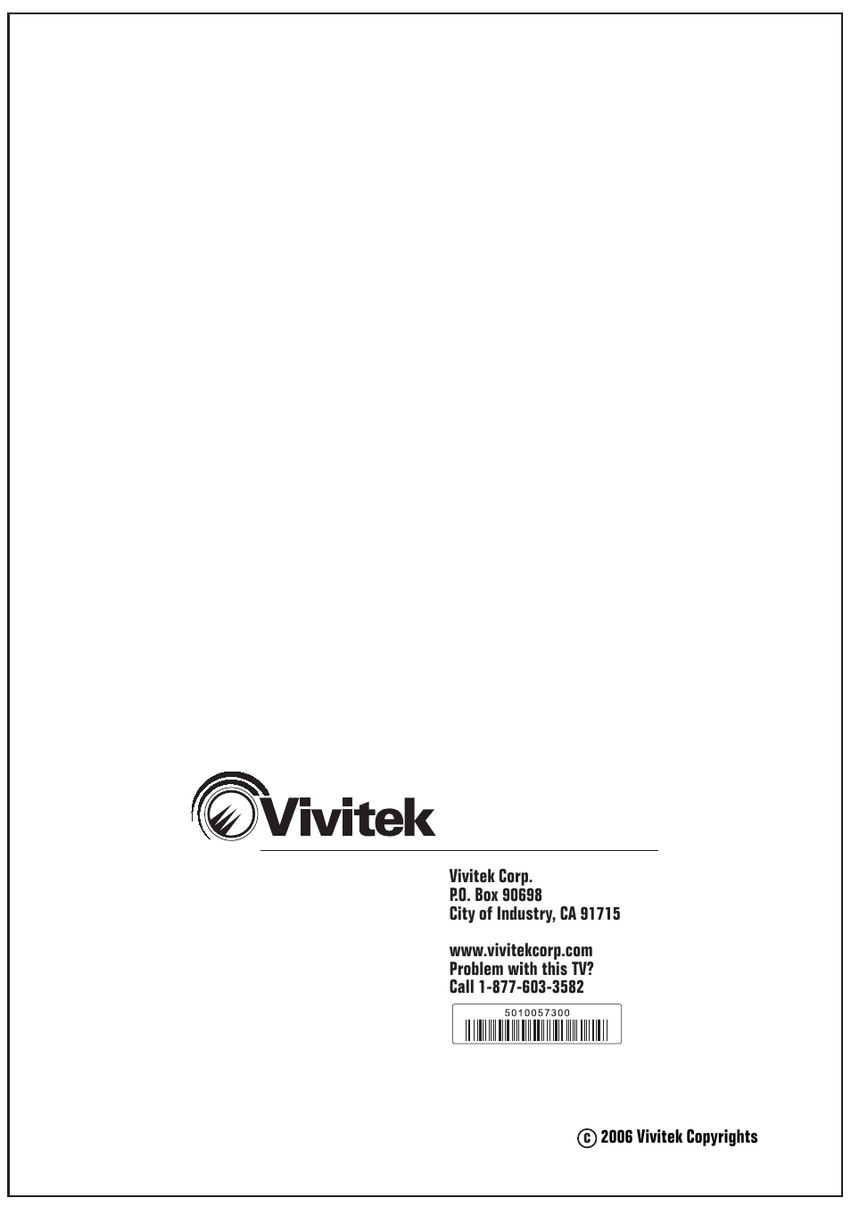 Vivitek LCD-TV User Manual | Page 46 / 46