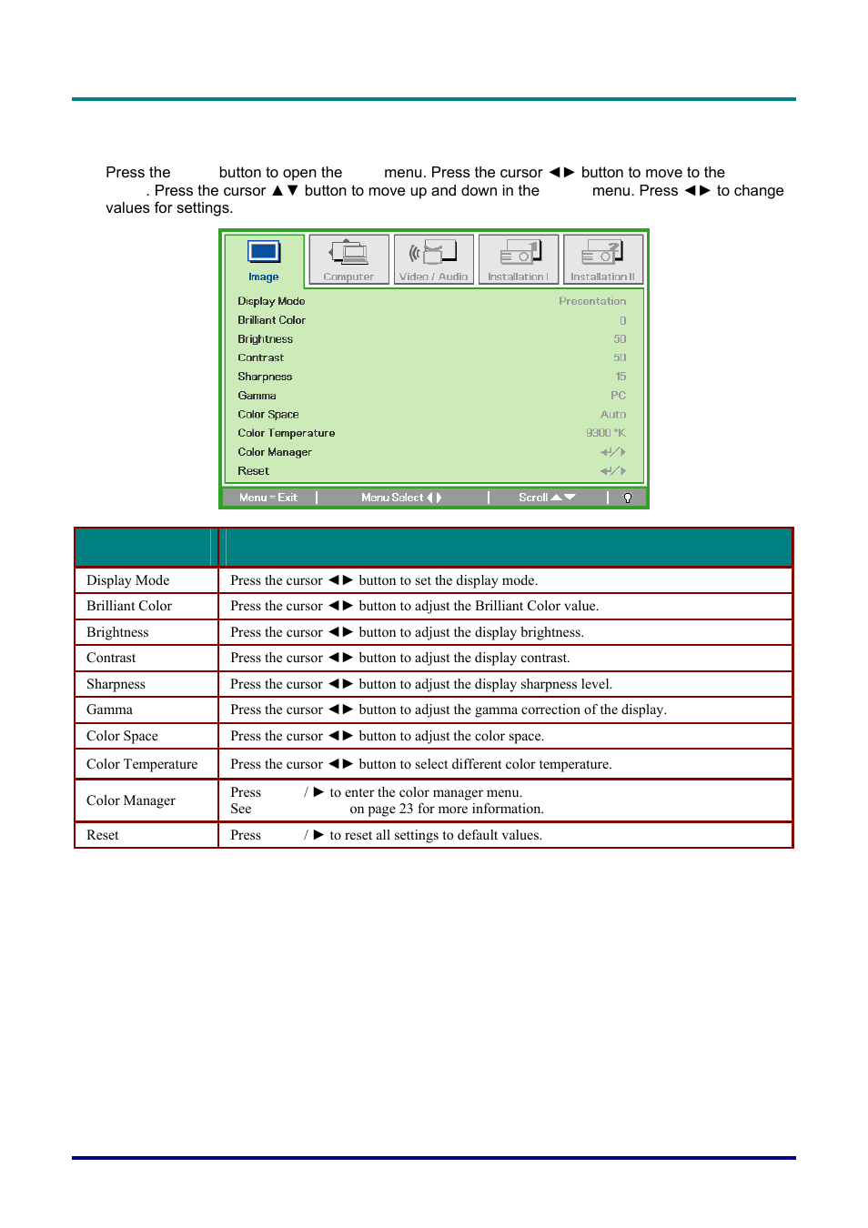 Vivitek D326 User Manual | Page 28 / 52