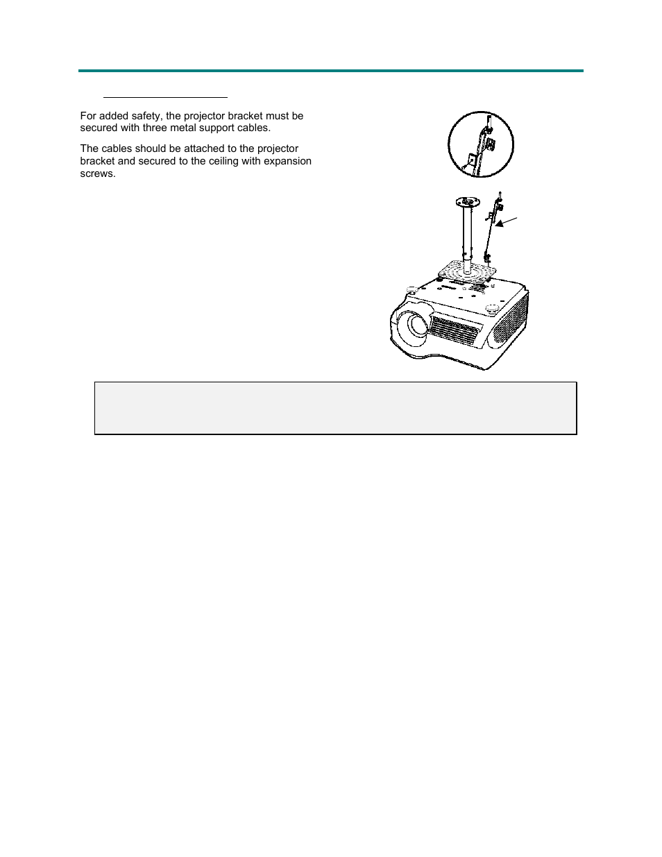 Using support cables | Vivitek Platinum Series D3355 User Manual | Page 55 / 68