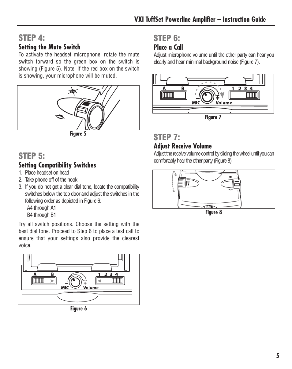 Step 6, Step 7, Step 4 | Step 5 | VXI Powerline Amplifier User Manual | Page 5 / 9