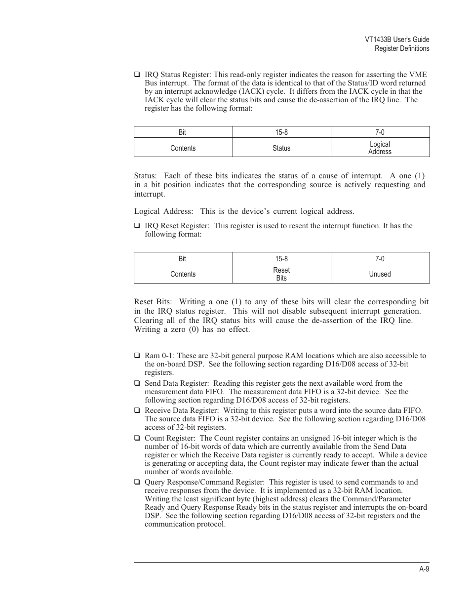 VXI VT1433B User Manual | Page 183 / 203