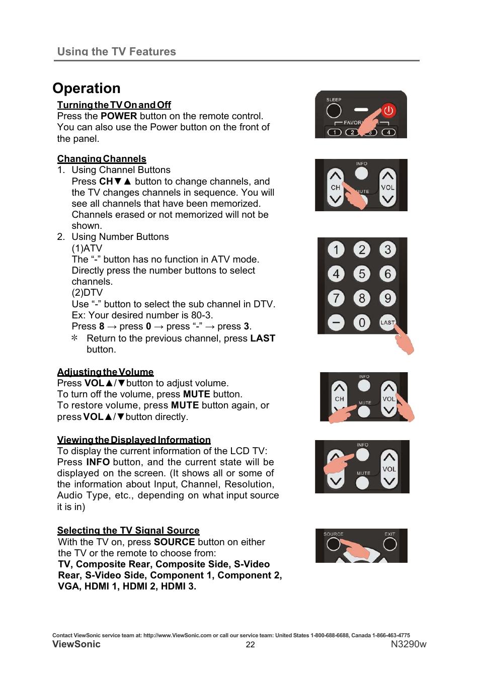Operation | VIEWSONIC N3290W User Manual | Page 29 / 42