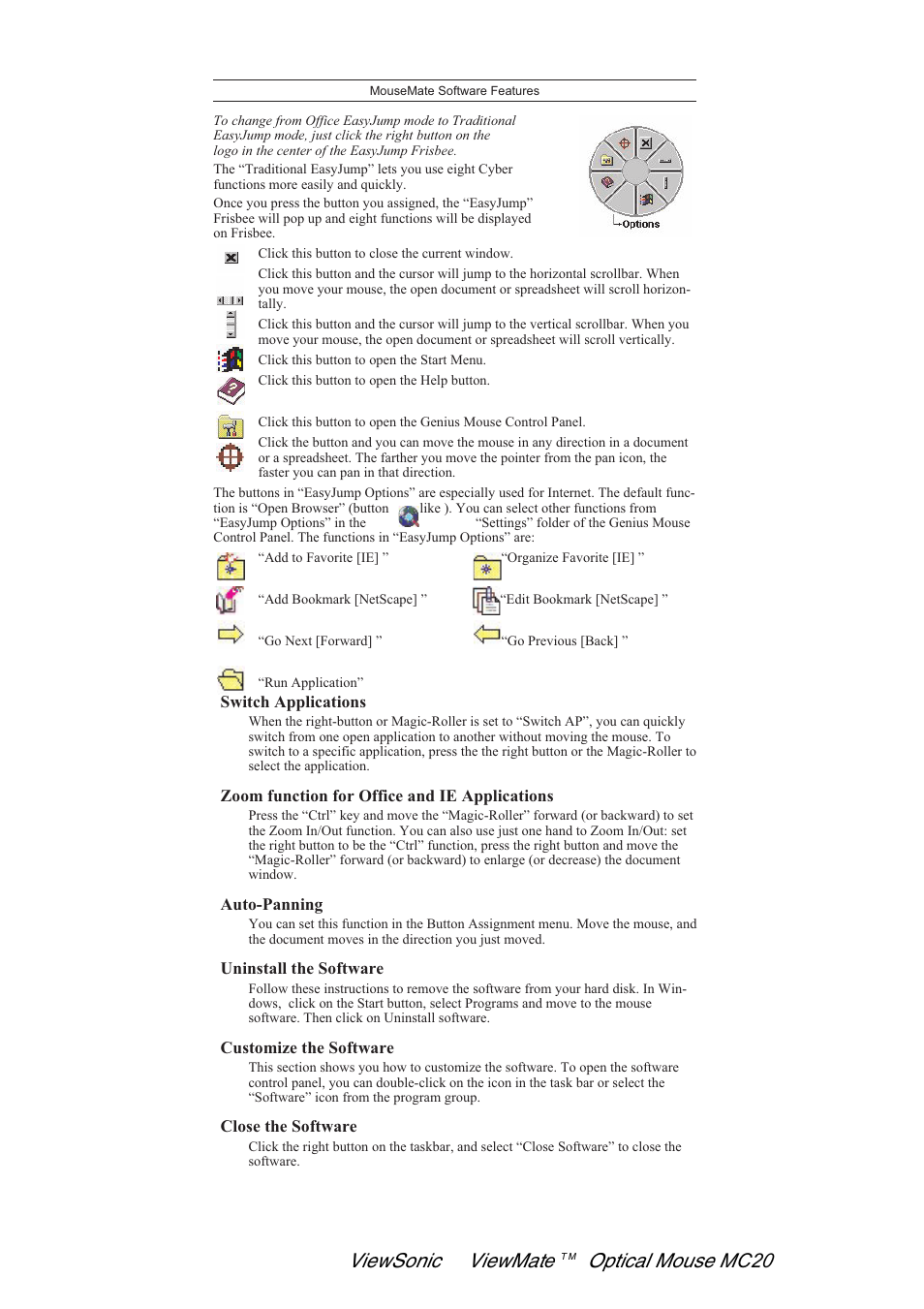 Viewsonic viewmat e optical mouse mc208 5 | VIEWSONIC ViewMate VS102127 User Manual | Page 6 / 9