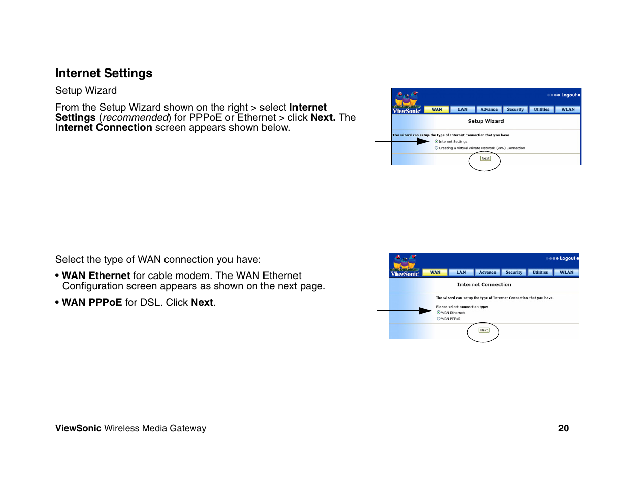 VIEWSONIC Wireless Media Gateway WMG80 User Manual | Page 26 / 105