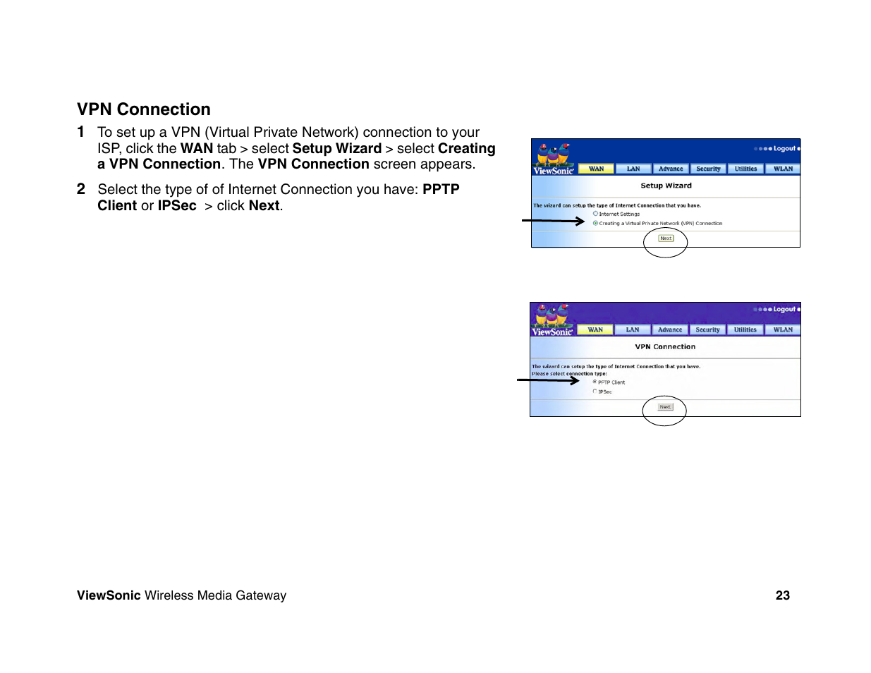 VIEWSONIC Wireless Media Gateway WMG80 User Manual | Page 29 / 105
