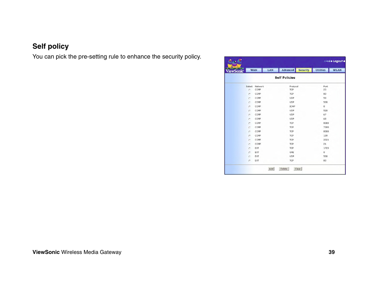 VIEWSONIC Wireless Media Gateway WMG80 User Manual | Page 45 / 105