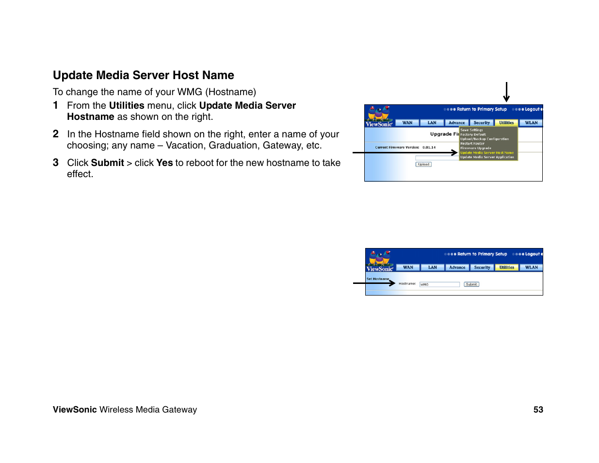 VIEWSONIC Wireless Media Gateway WMG80 User Manual | Page 59 / 105