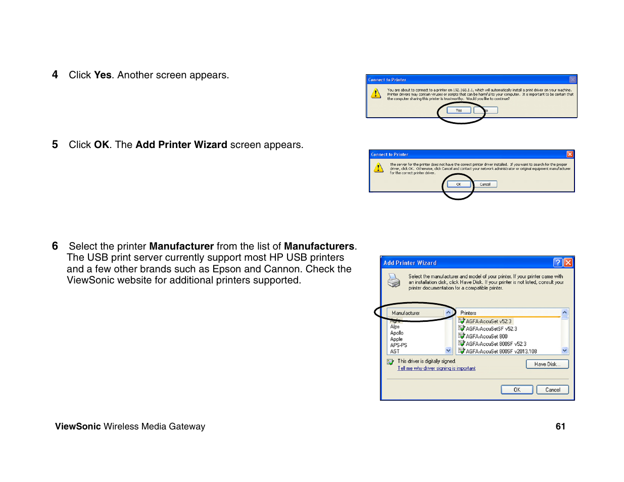 VIEWSONIC Wireless Media Gateway WMG80 User Manual | Page 67 / 105