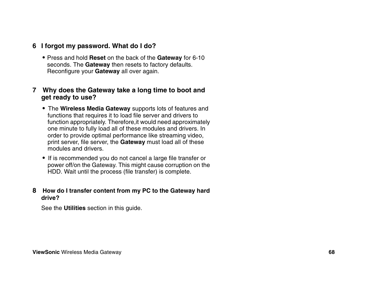 VIEWSONIC Wireless Media Gateway WMG80 User Manual | Page 74 / 105
