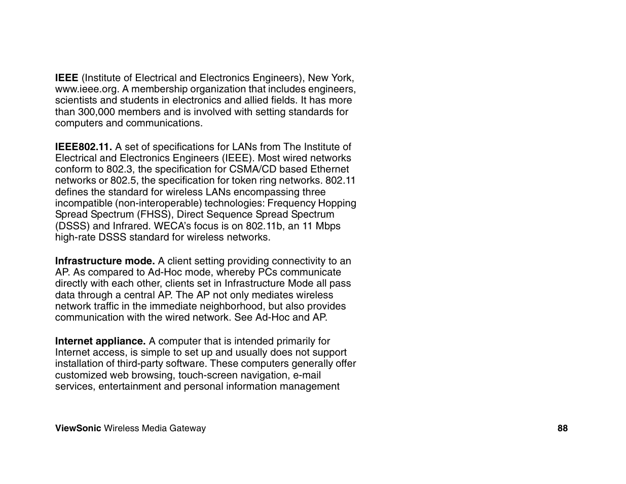 VIEWSONIC Wireless Media Gateway WMG80 User Manual | Page 94 / 105