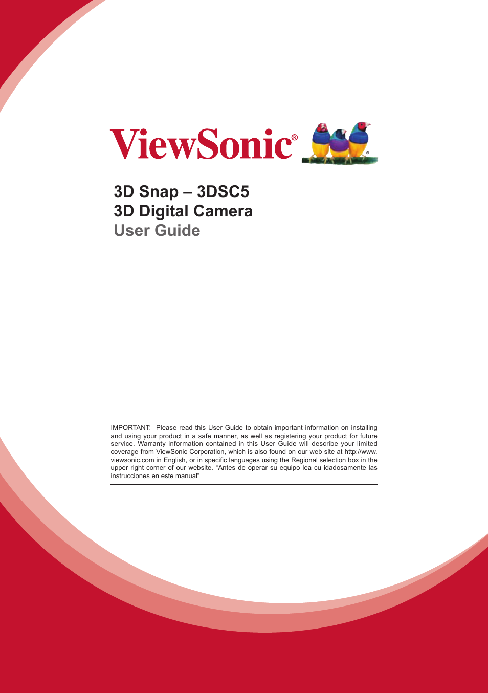 VIEWSONIC 3D SNAP 3DSC5 User Manual | 25 pages
