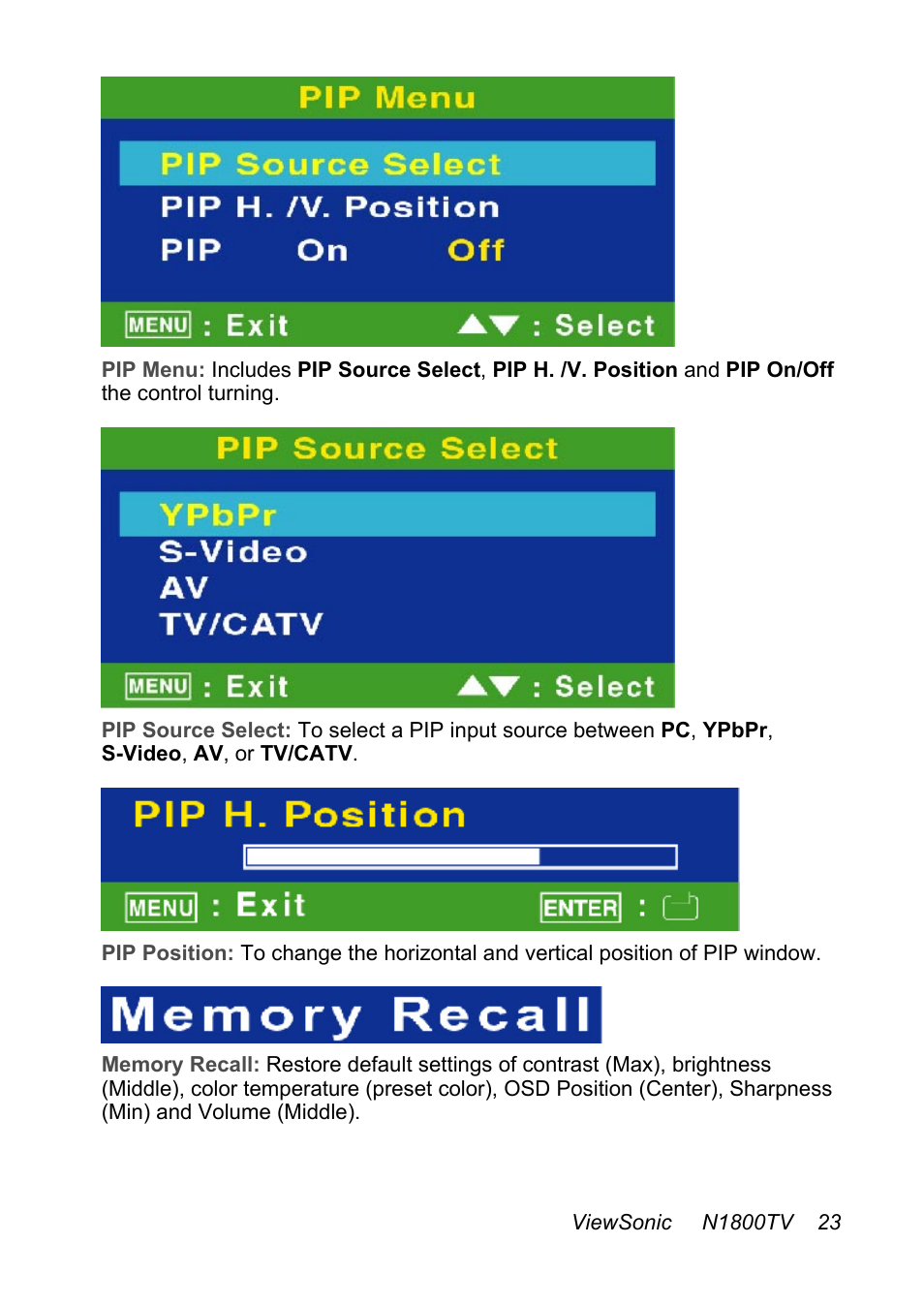 VIEWSONIC N1800TV User Manual | Page 24 / 30