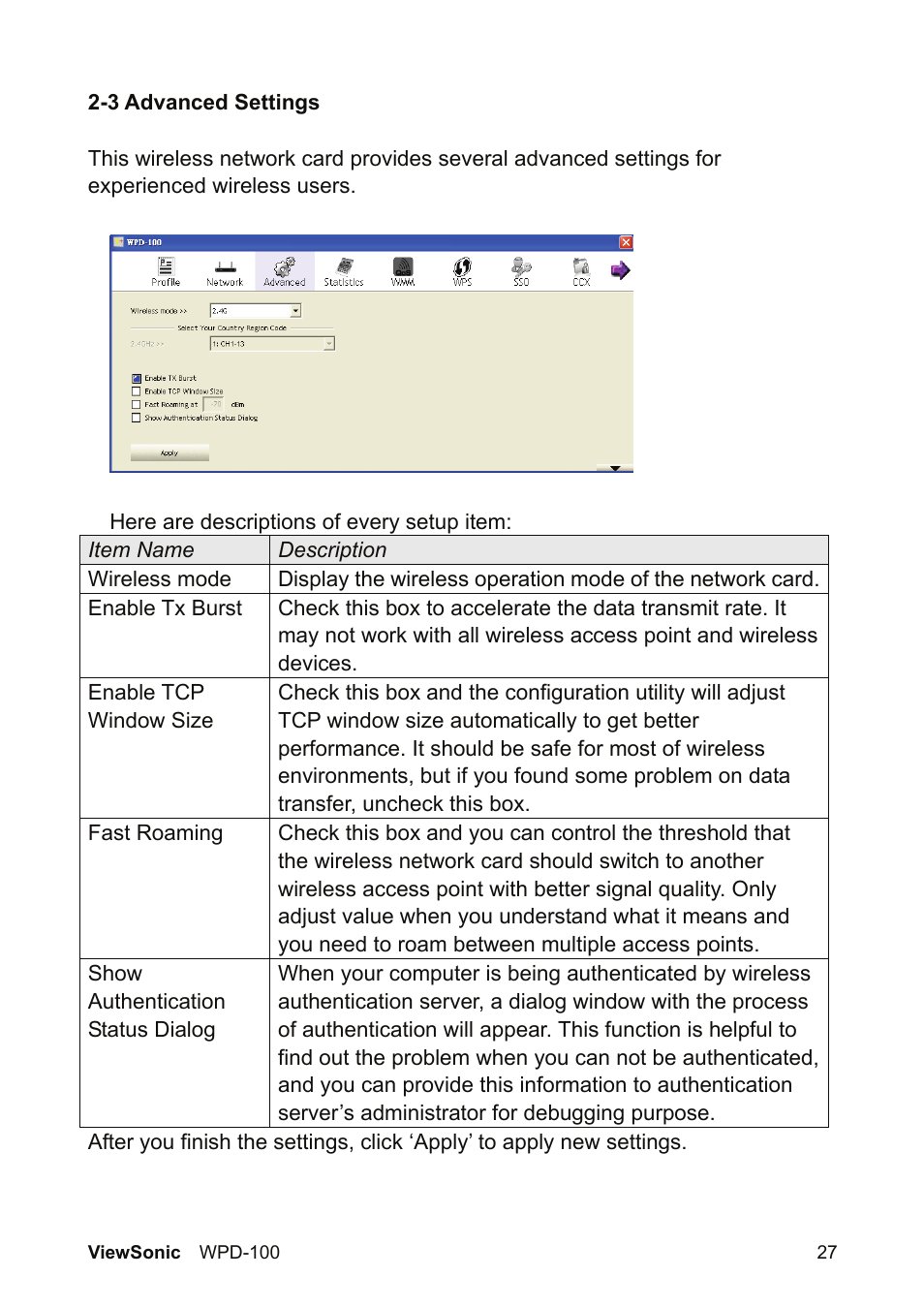 VIEWSONIC WPD-100 VS13789 User Manual | Page 33 / 60