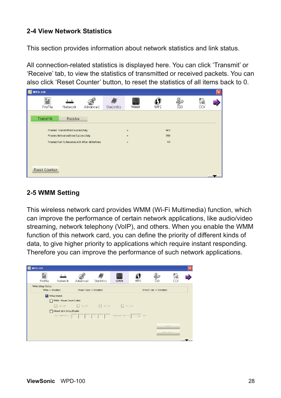 VIEWSONIC WPD-100 VS13789 User Manual | Page 34 / 60