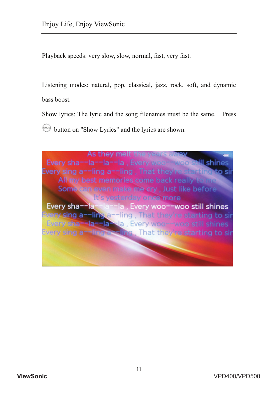 VIEWSONIC Portable Media Player VS12836 User Manual | Page 15 / 38