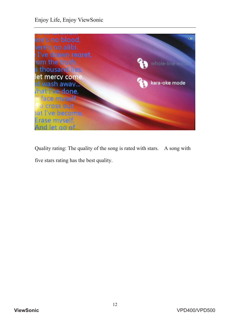 Enjoy life, enjoy viewsonic | VIEWSONIC Portable Media Player VS12836 User Manual | Page 16 / 38