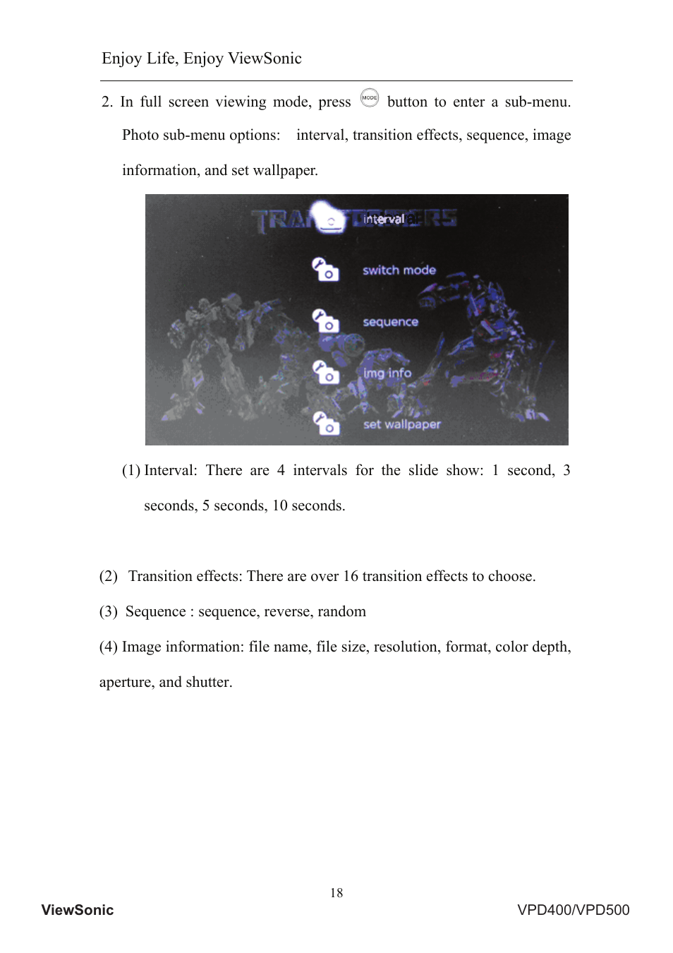 VIEWSONIC Portable Media Player VS12836 User Manual | Page 22 / 38