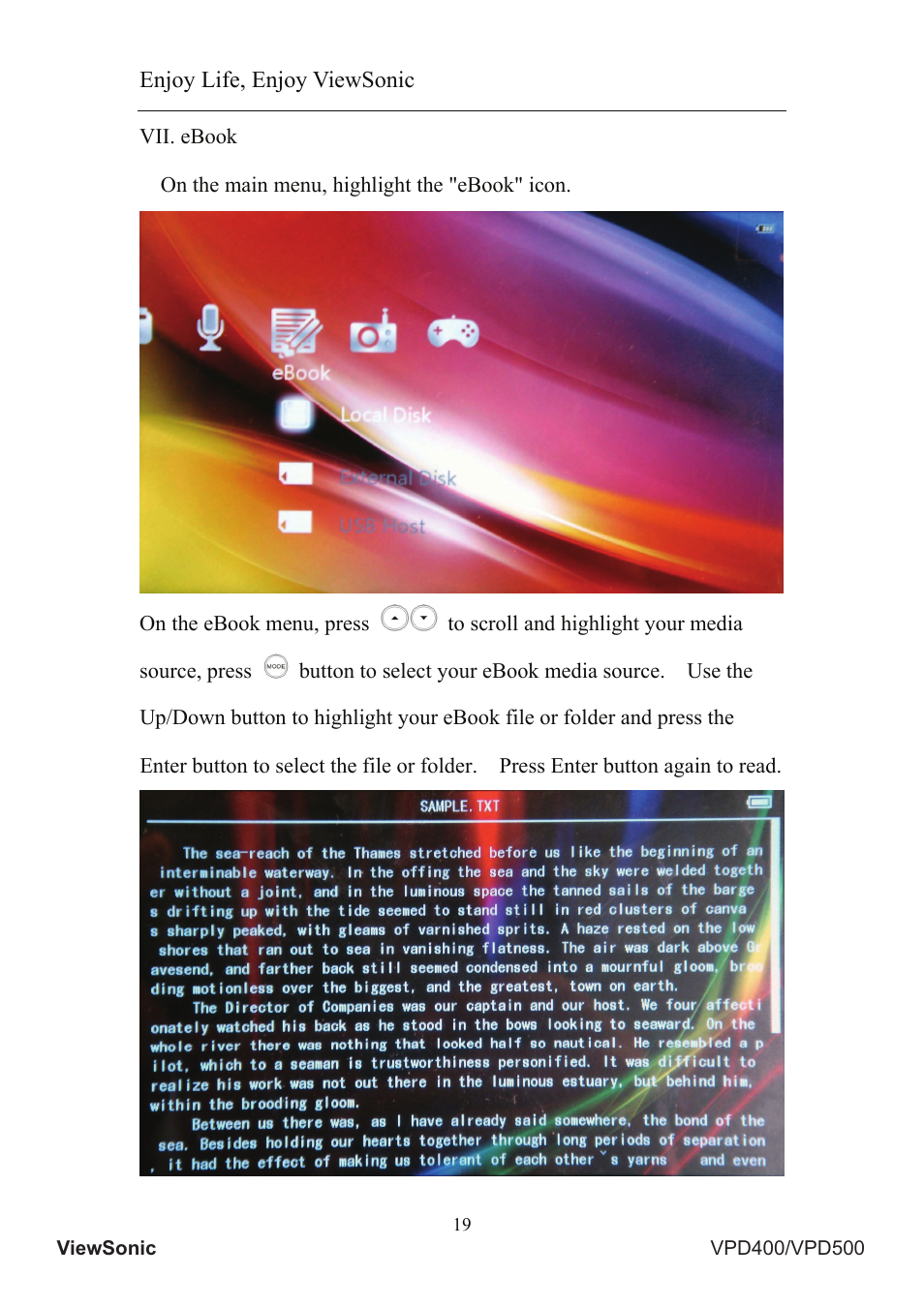 VIEWSONIC Portable Media Player VS12836 User Manual | Page 23 / 38