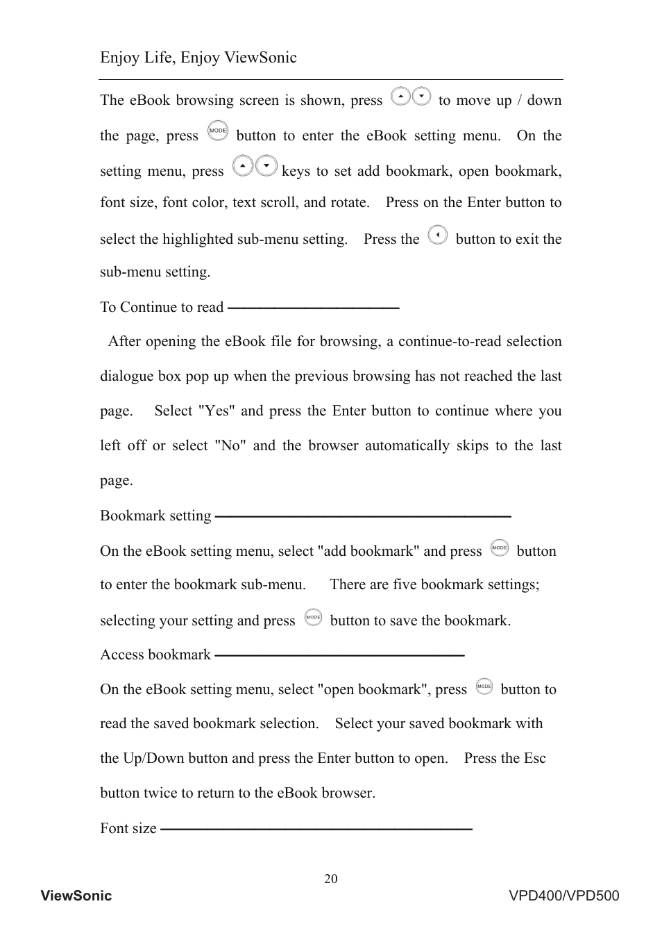 VIEWSONIC Portable Media Player VS12836 User Manual | Page 24 / 38