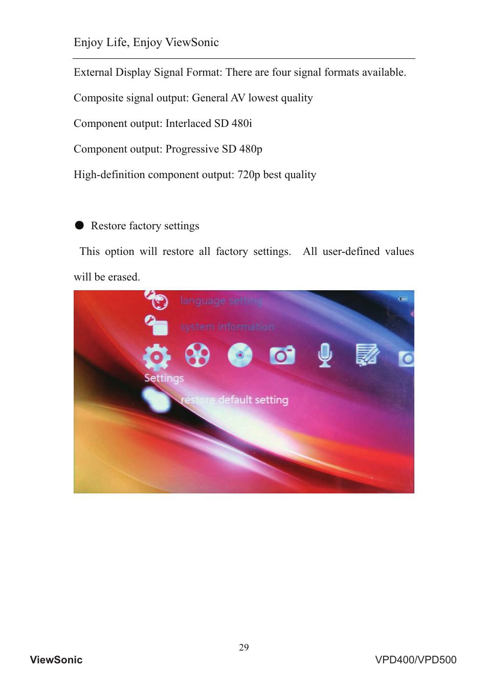 VIEWSONIC Portable Media Player VS12836 User Manual | Page 33 / 38