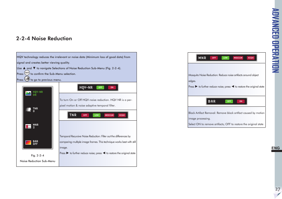 Advanced operation, 2-4 noise reduction | VIEWSONIC Precision VS11856 User Manual | Page 31 / 60
