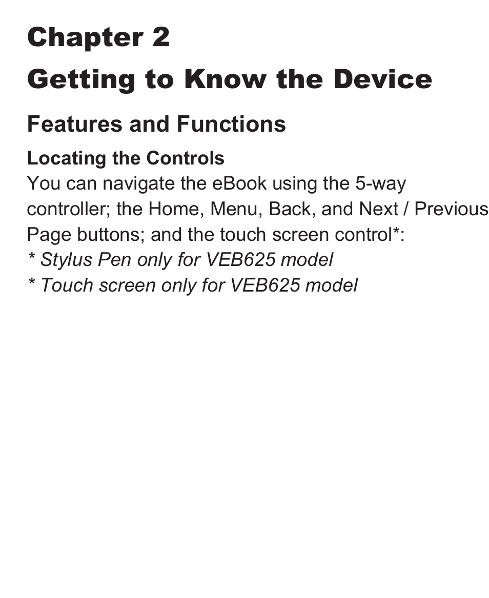 Chapter 2 getting to know the device | VIEWSONIC VS13394 User Manual | Page 22 / 73