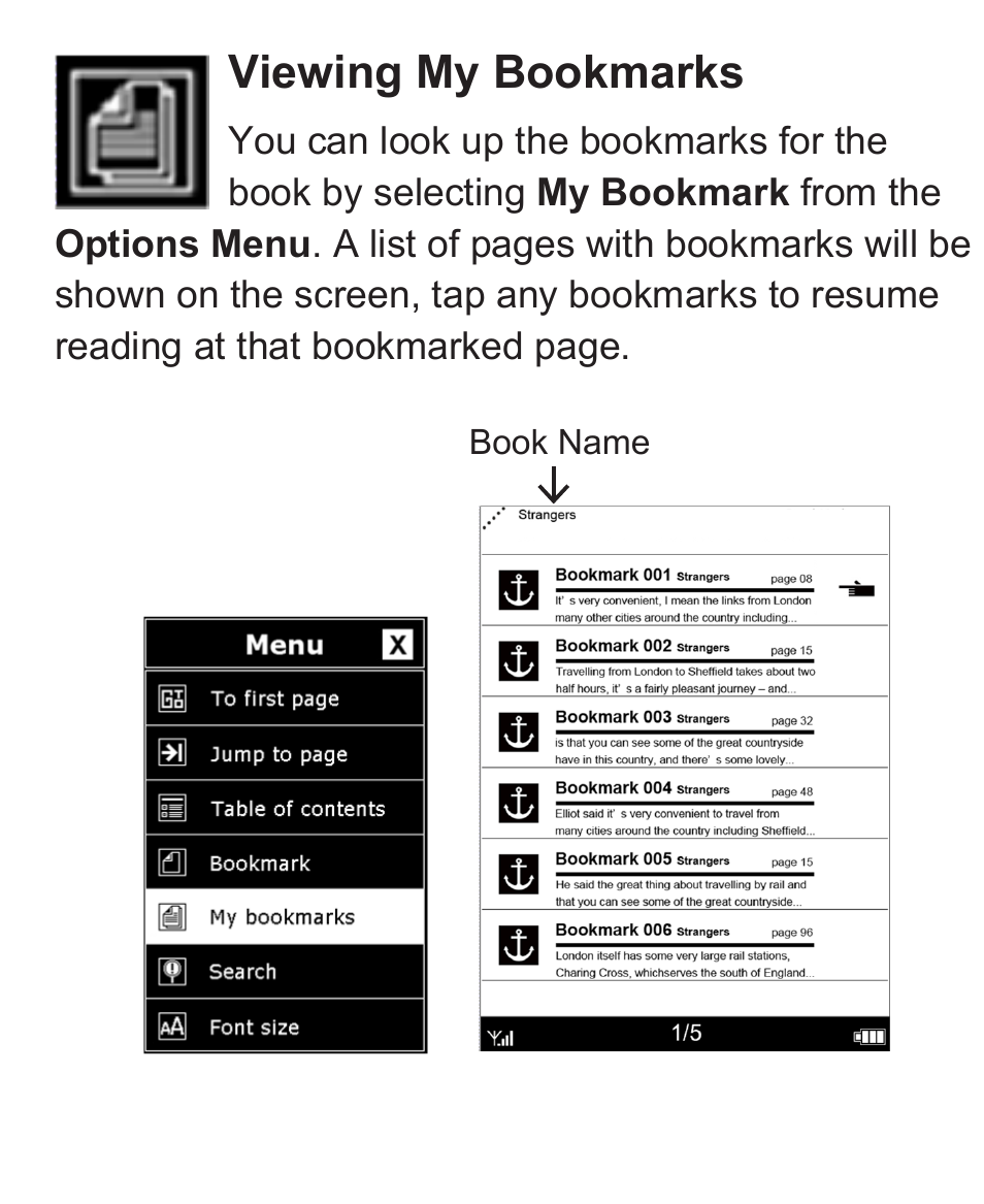 Viewing my bookmarks | VIEWSONIC VS13394 User Manual | Page 46 / 73