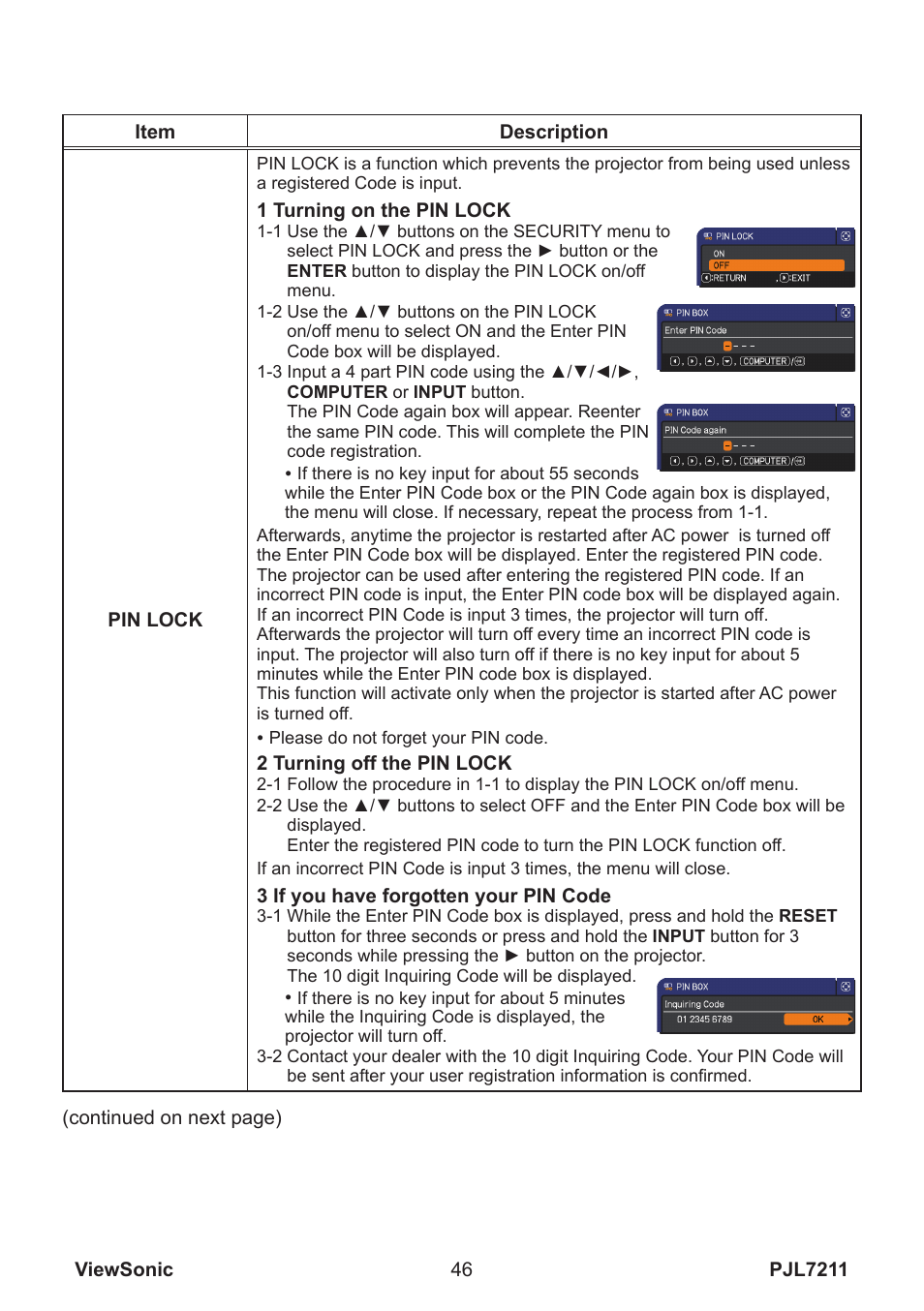 VIEWSONIC PJL7211 User Manual | Page 51 / 71