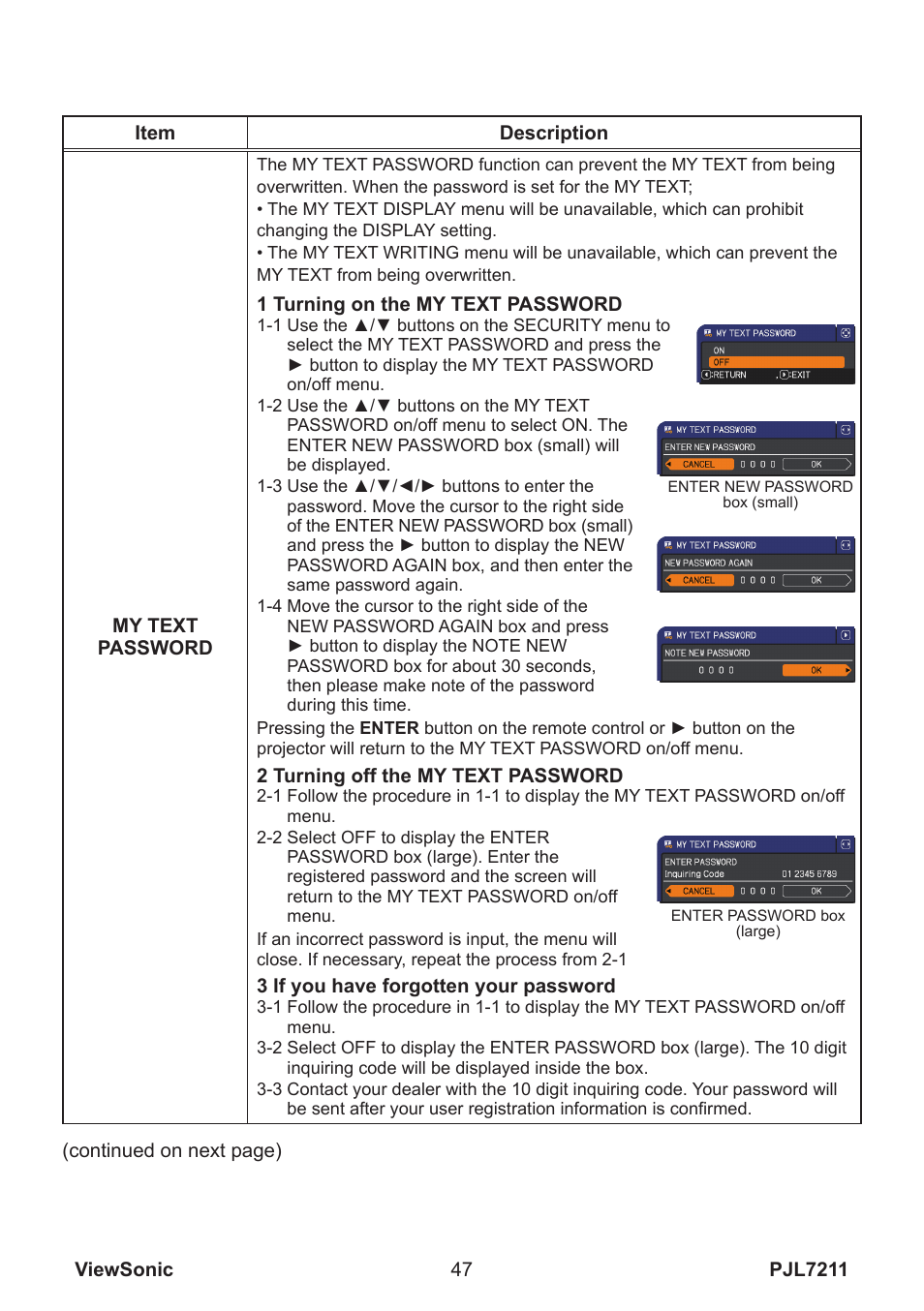 VIEWSONIC PJL7211 User Manual | Page 52 / 71